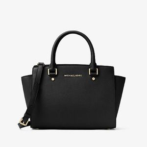 Michael Kors Large Black Selma Purse